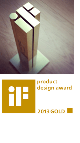 iF design award2013にてGOLD（最高位金賞）を獲得